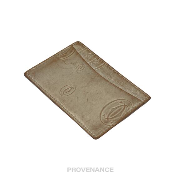 🔴 Cartier Card Holder Wallet - Champagne Gold Leather - Picture 3 of 6